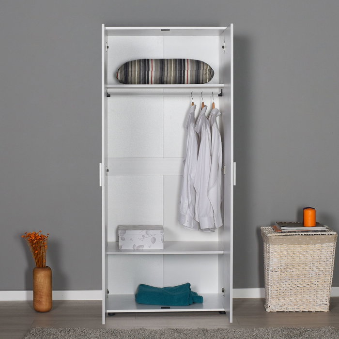 Hanah Home Armario Blanco con Estantes Hanah Home Armario Blanco con Estantes